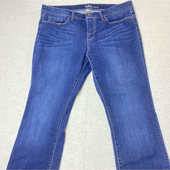 DKNY Soho Jean's Women's 14P Blue Mid Rise Bootcut Boho Western Stretch Denim - Picture 2 of 15
